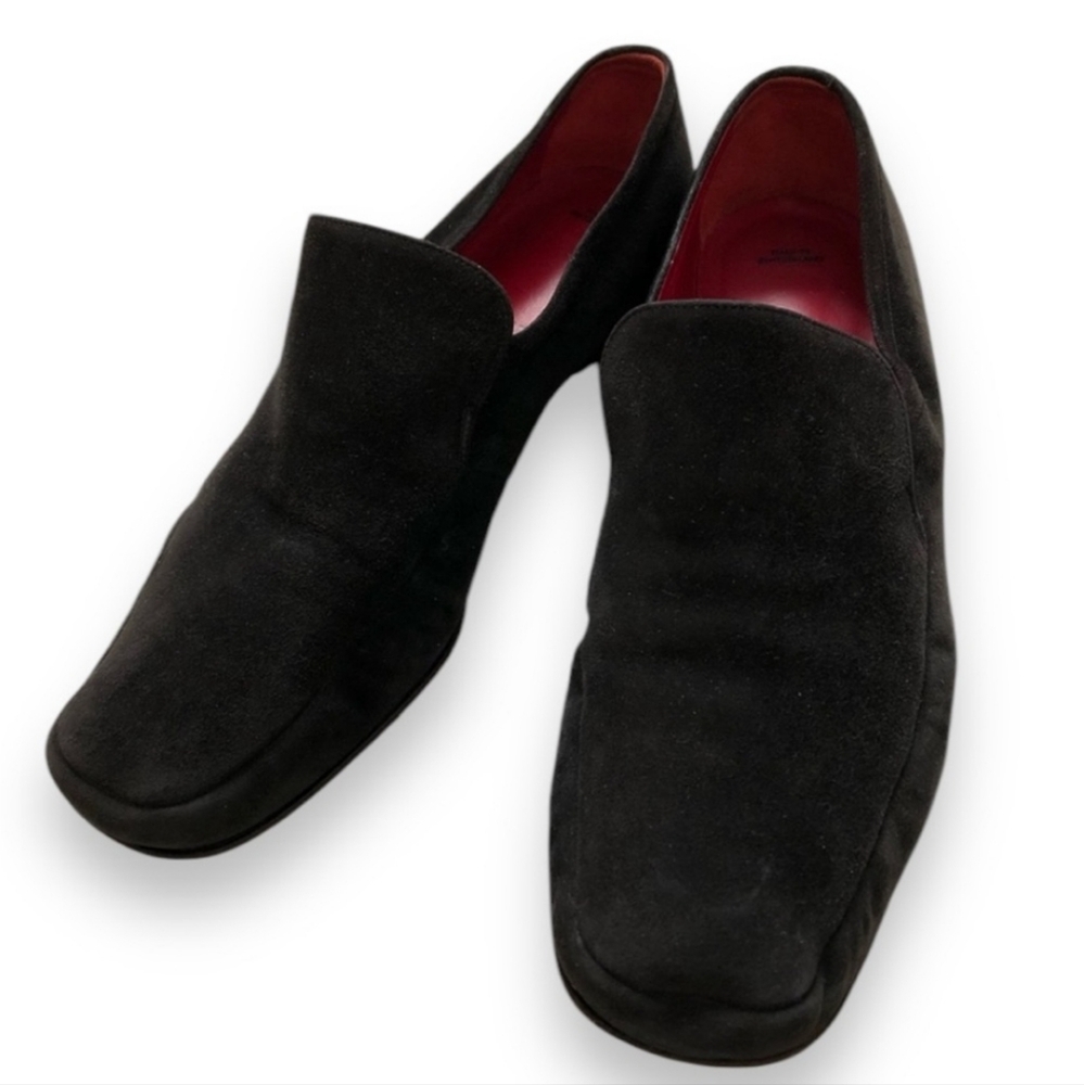 BALLY Havana Black Suede Loafers Sz 9EUC!